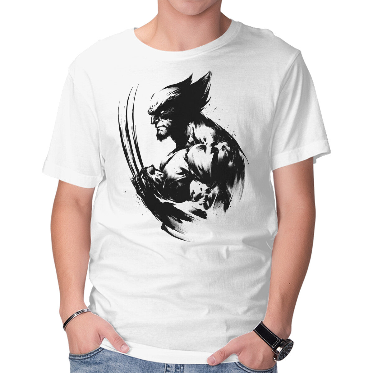Mutant Inked – Sci-Fi Graphic T-Shirt in white, product display