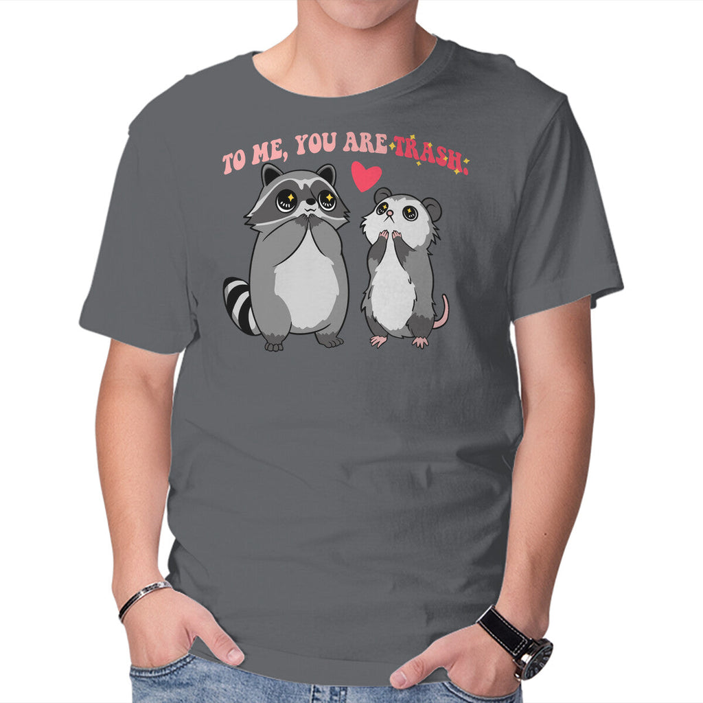 To Me You Are Trash – Animal Graphic T-Shirt in charcoal, product display