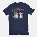 To Me You Are Trash – Animal Graphic T-Shirt in navy, flat-lay product view