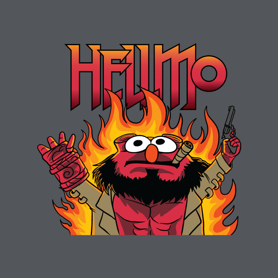 HELLMO – Funny Graphic T-Shirt design artwork for charcoal graphic T-shirt
