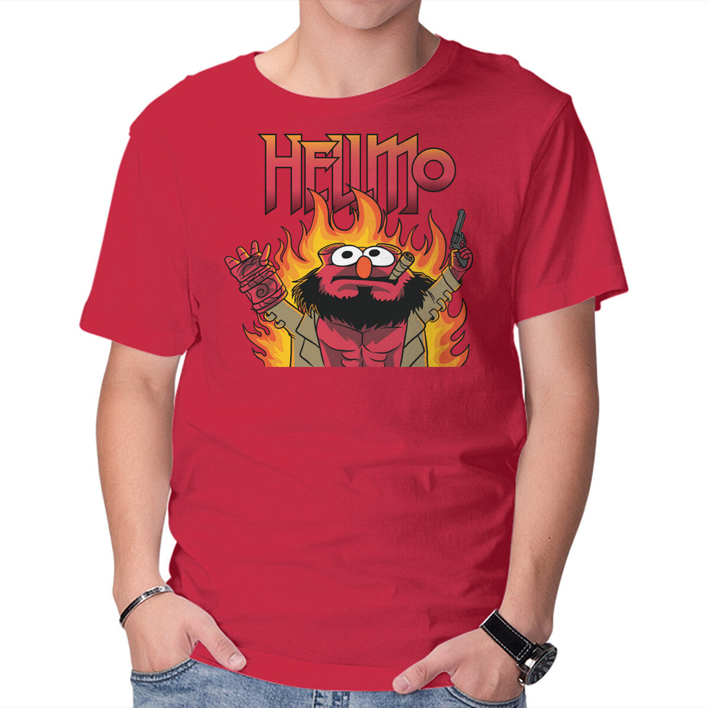 HELLMO – Funny Graphic T-Shirt in red, product display