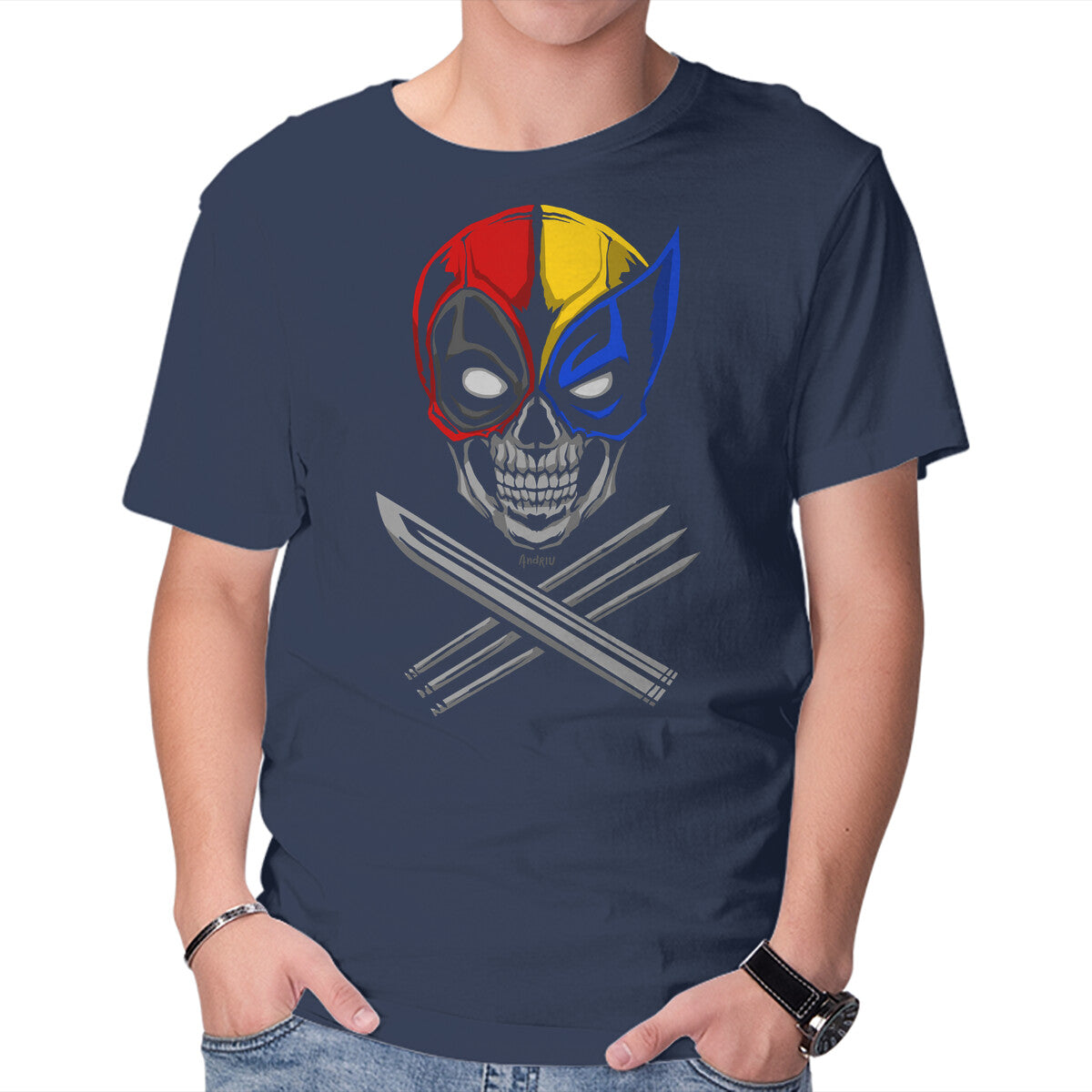 Crossmutants – Movie Graphic T-Shirt in navy, product display