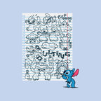 Doodle Alien – Movie Graphic T-Shirt design artwork for blue graphic T-shirt
