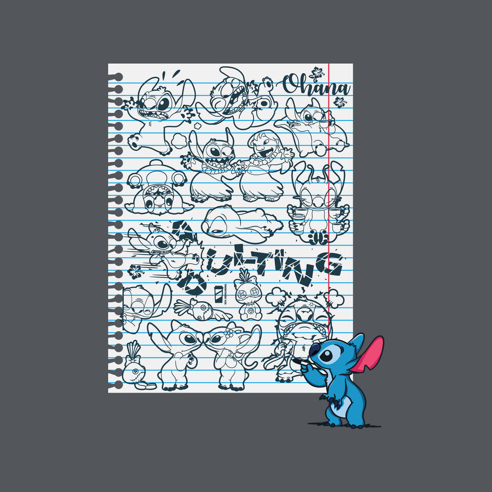 Doodle Alien – Movie Graphic T-Shirt design artwork for charcoal graphic T-shirt