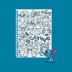 Doodle Alien – Movie Graphic T-Shirt design artwork for turquoise graphic T-shirt