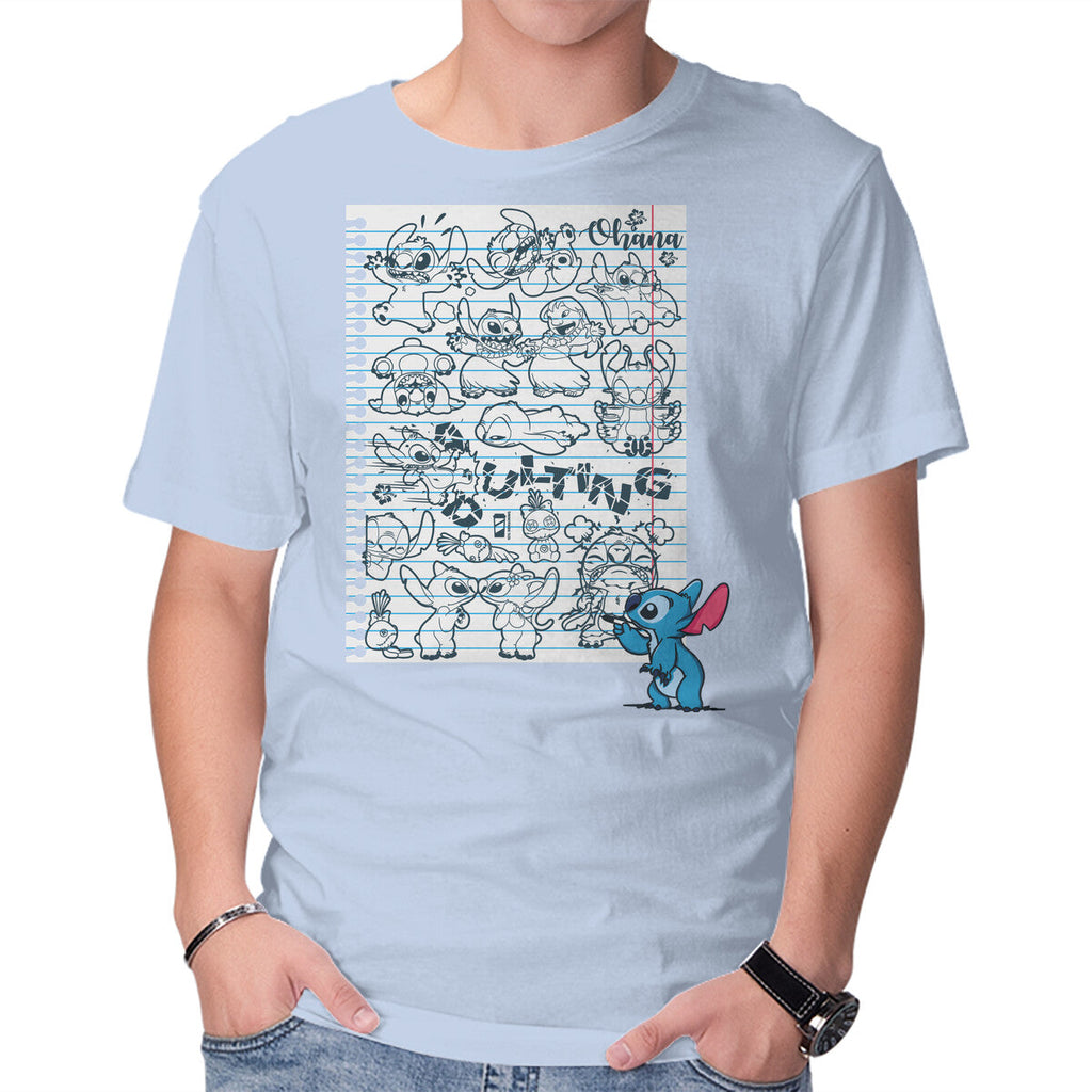 Doodle Alien – Movie Graphic T-Shirt in blue, product display