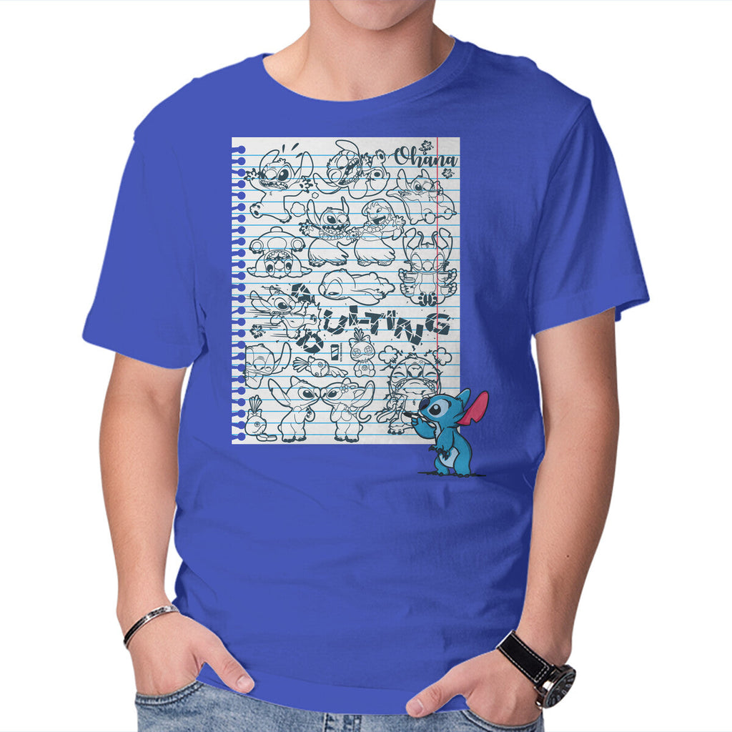 Doodle Alien – Movie Graphic T-Shirt in royal blue, product display
