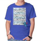 Doodle Alien – Movie Graphic T-Shirt in royal blue, product display