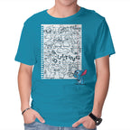 Doodle Alien – Movie Graphic T-Shirt in turquoise, product display