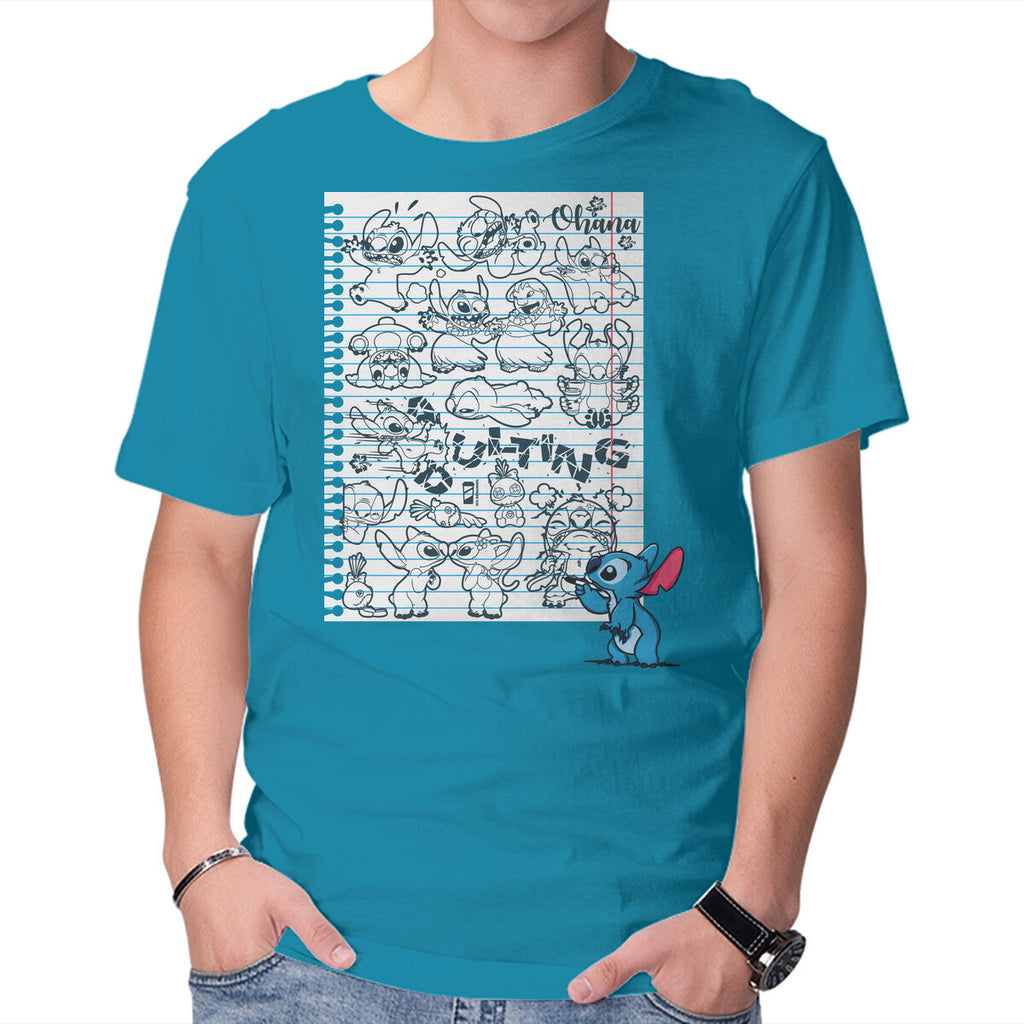 Doodle Alien – Movie Graphic T-Shirt in turquoise, product display
