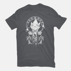 Seven Chaos – Gaming Graphic T-Shirt in charcoal, flat-lay product view