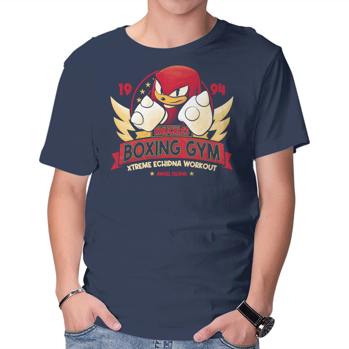 Knuckles Boxing Gym – Gaming Graphic T-Shirt in navy, product display