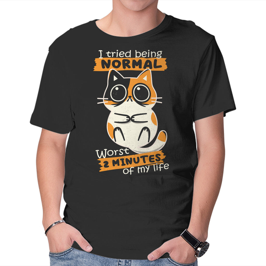 Normal To Worst – Cat Graphic T-Shirt in black, product display