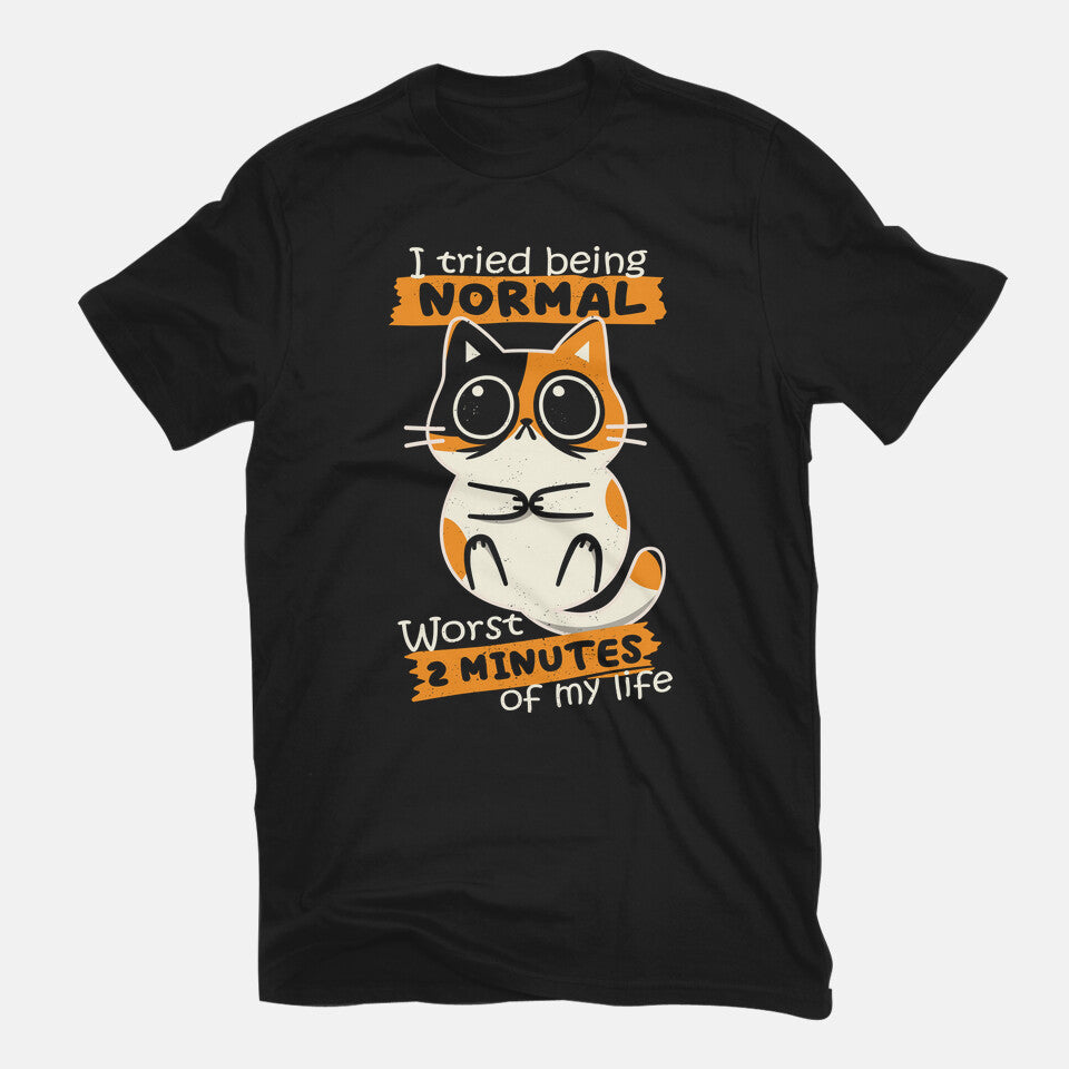 Normal To Worst – Cat Graphic T-Shirt in black, flat-lay product view