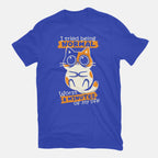 Normal To Worst – Cat Graphic T-Shirt in royal blue, flat-lay product view