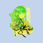 Code Name Oracle – Anime Graphic T-Shirt design artwork for blue graphic T-shirt