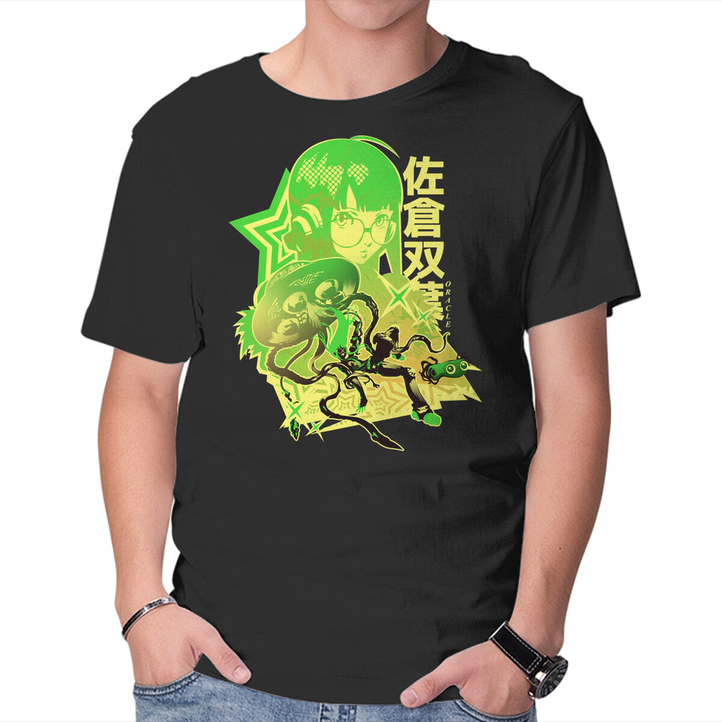 Code Name Oracle – Anime Graphic T-Shirt in black, product display
