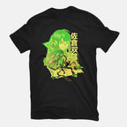 Code Name Oracle – Anime Graphic T-Shirt in black, flat-lay product view