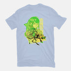 Code Name Oracle – Anime Graphic T-Shirt in blue, flat-lay product view