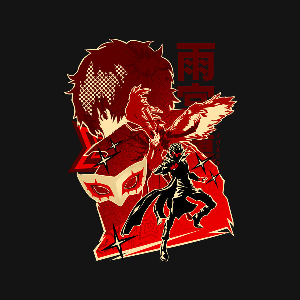Code Name Joker – Anime Graphic T-Shirt design artwork for black graphic T-shirt
