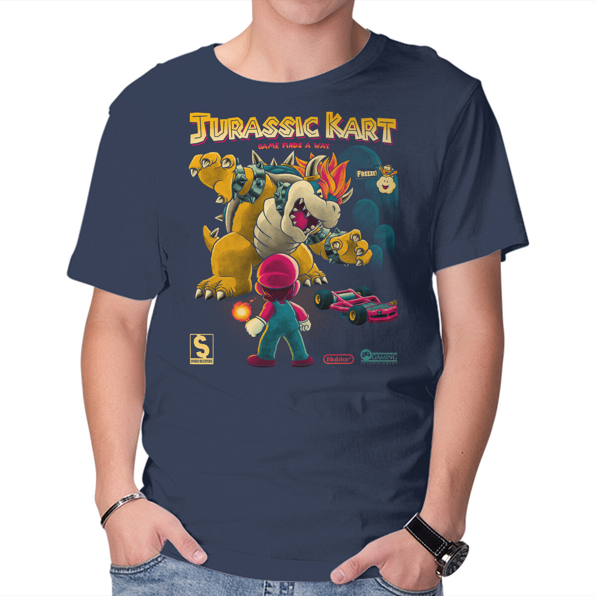 Game Finds A Way – Gaming Graphic T-Shirt in navy, product display