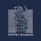 Puppet Division – Music Graphic T-Shirt design artwork for navy graphic T-shirt