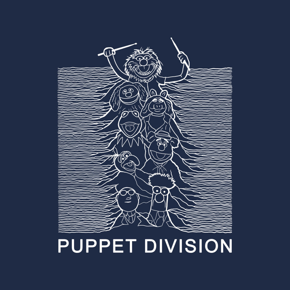 Puppet Division – Music Graphic T-Shirt design artwork for navy graphic T-shirt
