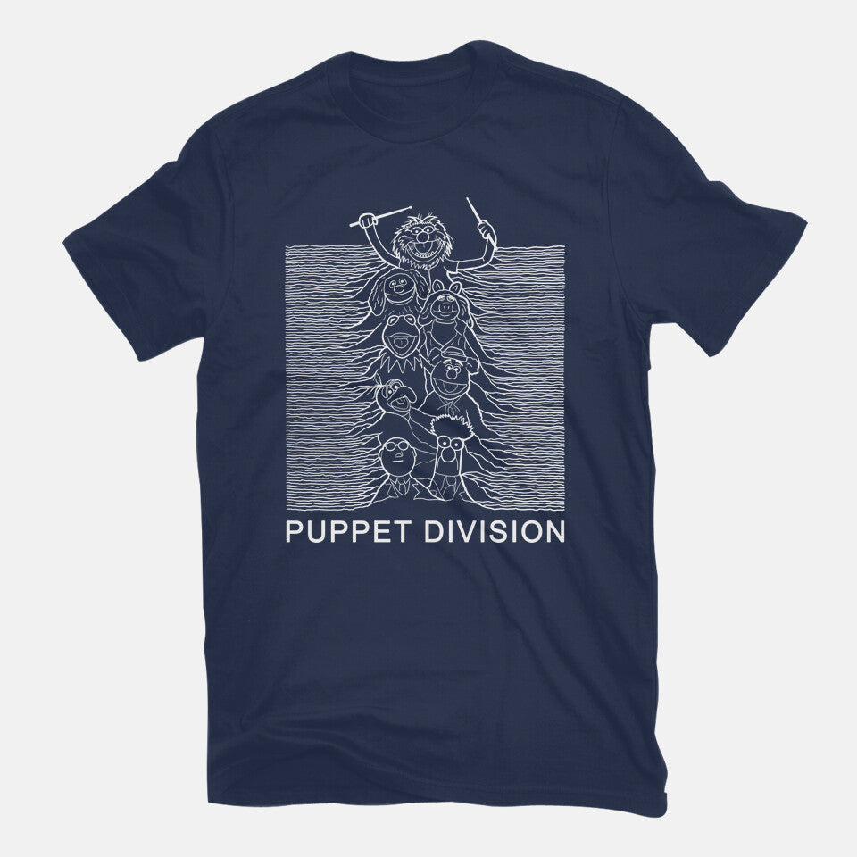 Puppet Division – Music Graphic T-Shirt in navy, flat-lay product view