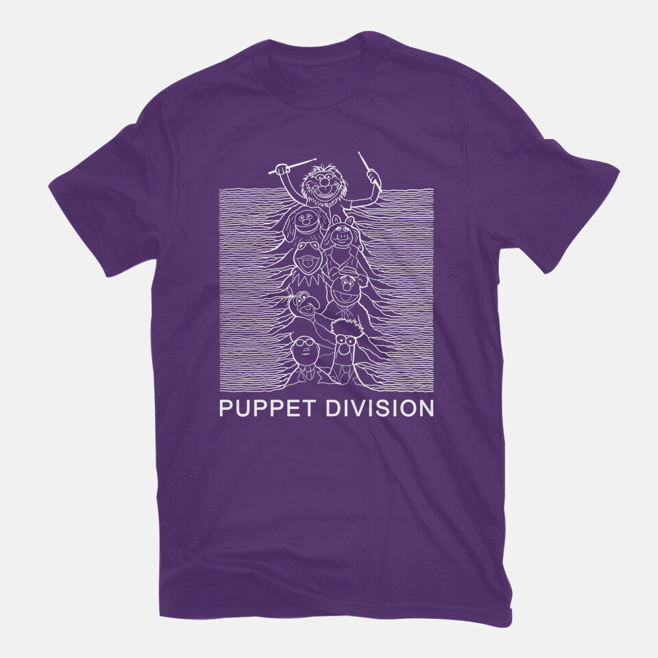 Puppet Division – Music Graphic T-Shirt in purple, flat-lay product view