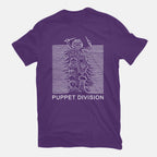 Puppet Division – Music Graphic T-Shirt in purple, flat-lay product view