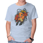 Flame Charm – Anime Graphic T-Shirt in blue, product display