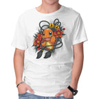 Flame Charm – Anime Graphic T-Shirt in white, product display
