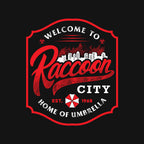 Raccoon City – Halloween Graphic T-Shirt design artwork for black graphic T-shirt