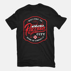 Raccoon City – Halloween Graphic T-Shirt in black, flat-lay product view