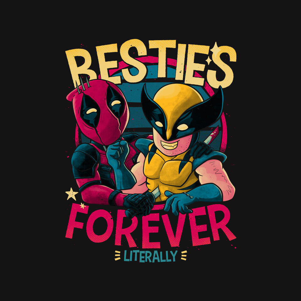 Besties Forever – Movie Graphic T-Shirt design artwork for black graphic T-shirt