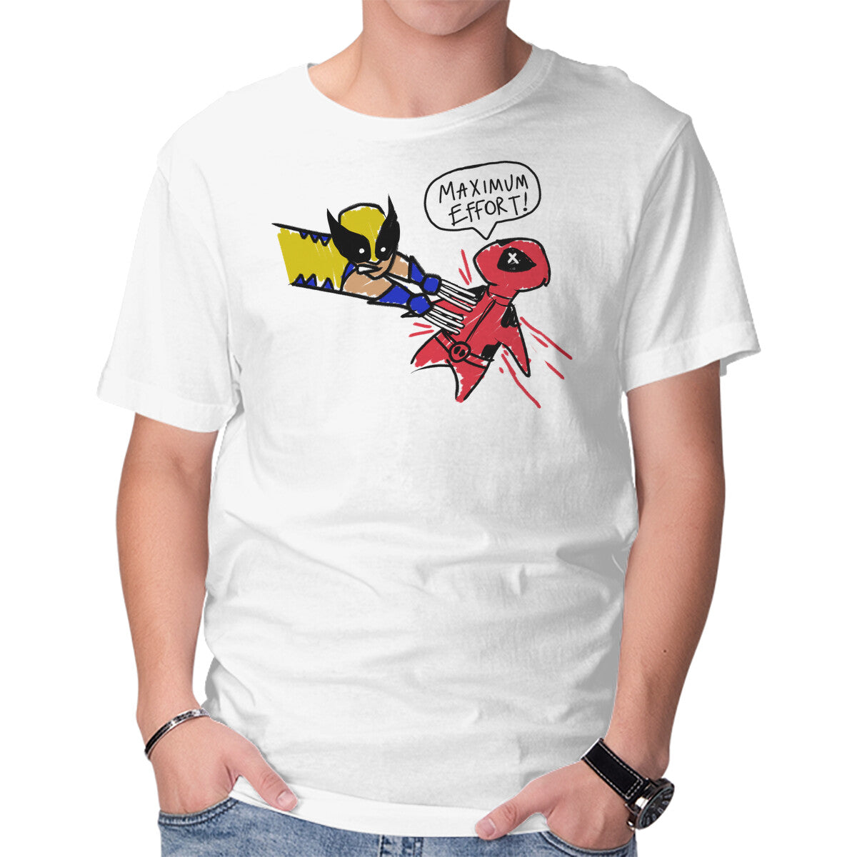 Maximum Effort – Movie Graphic T-Shirt in white, product display