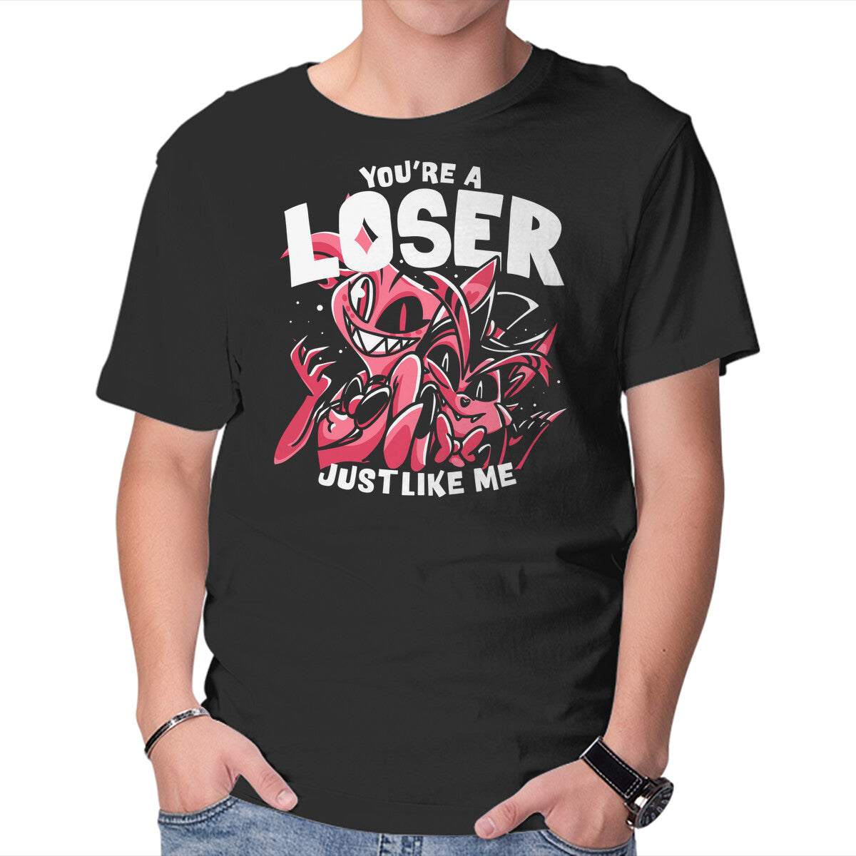 Loser Baby – Funny Graphic T-Shirt in black, product display