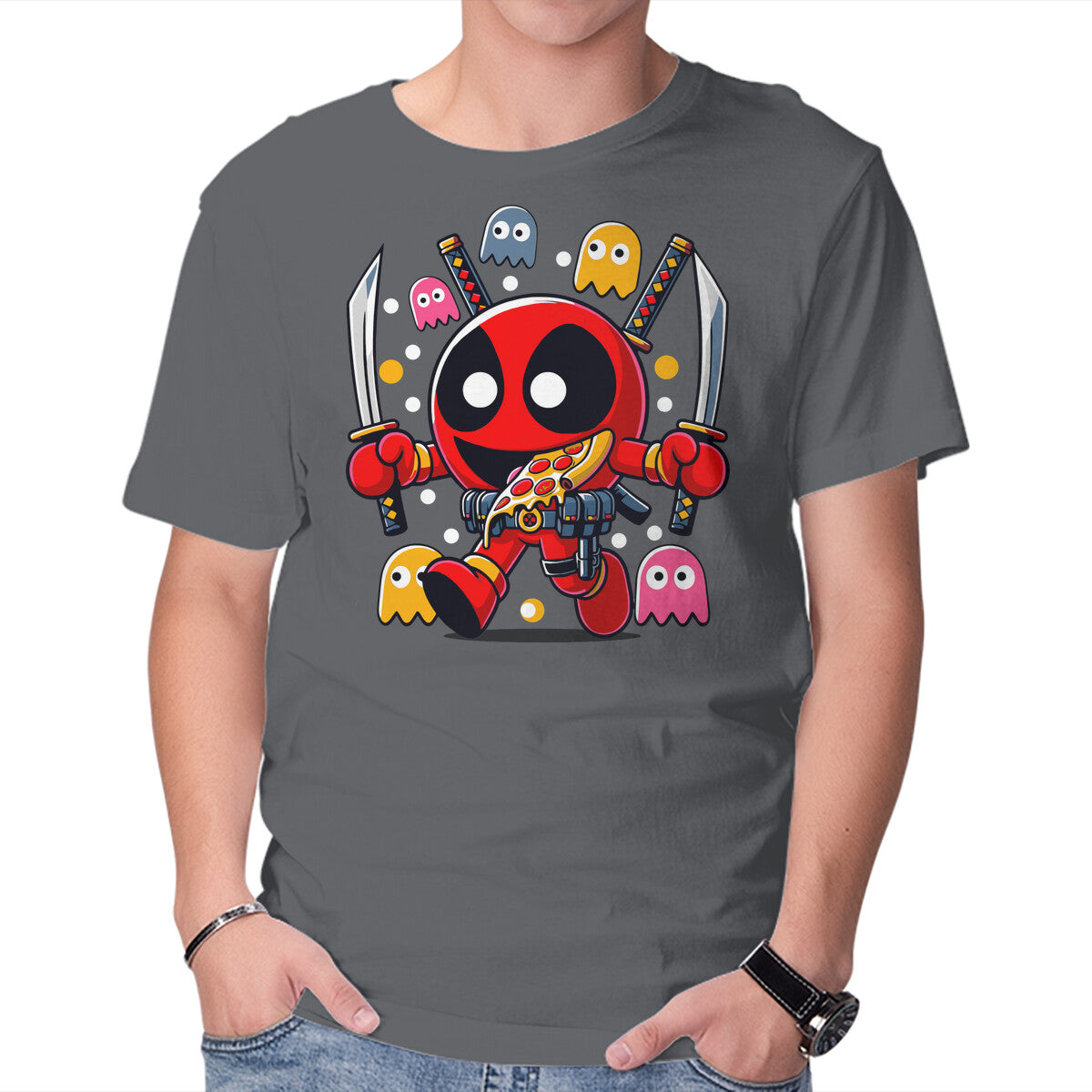 Mr DP – Gaming Graphic T-Shirt in charcoal, product display