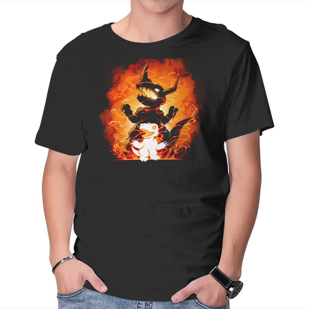 Fire Evolution – Anime Graphic T-Shirt in black, product display