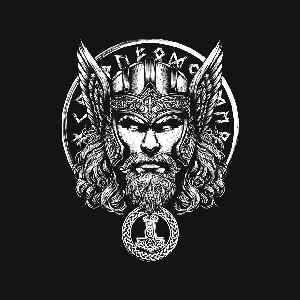 God Of Lightning And Thunder – Movie Graphic T-Shirt design artwork for black graphic T-shirt