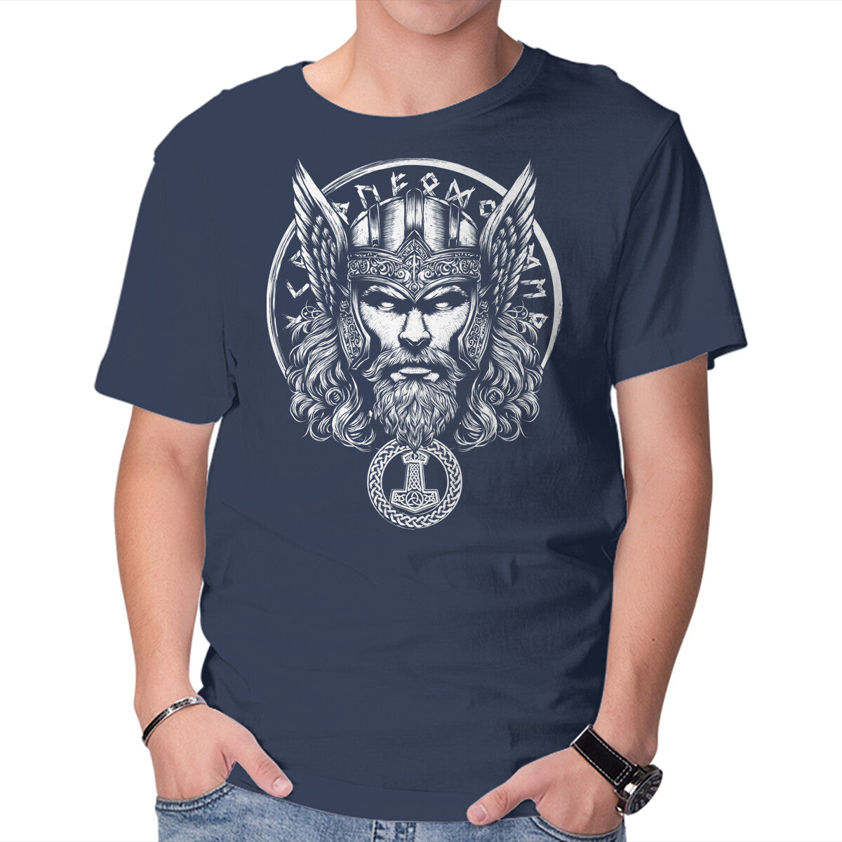 God Of Lightning And Thunder – Movie Graphic T-Shirt in navy, product display