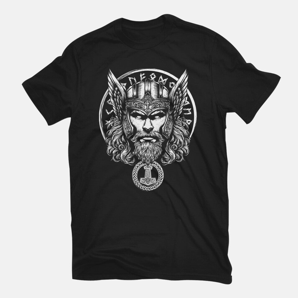 God Of Lightning And Thunder – Movie Graphic T-Shirt in black, flat-lay product view