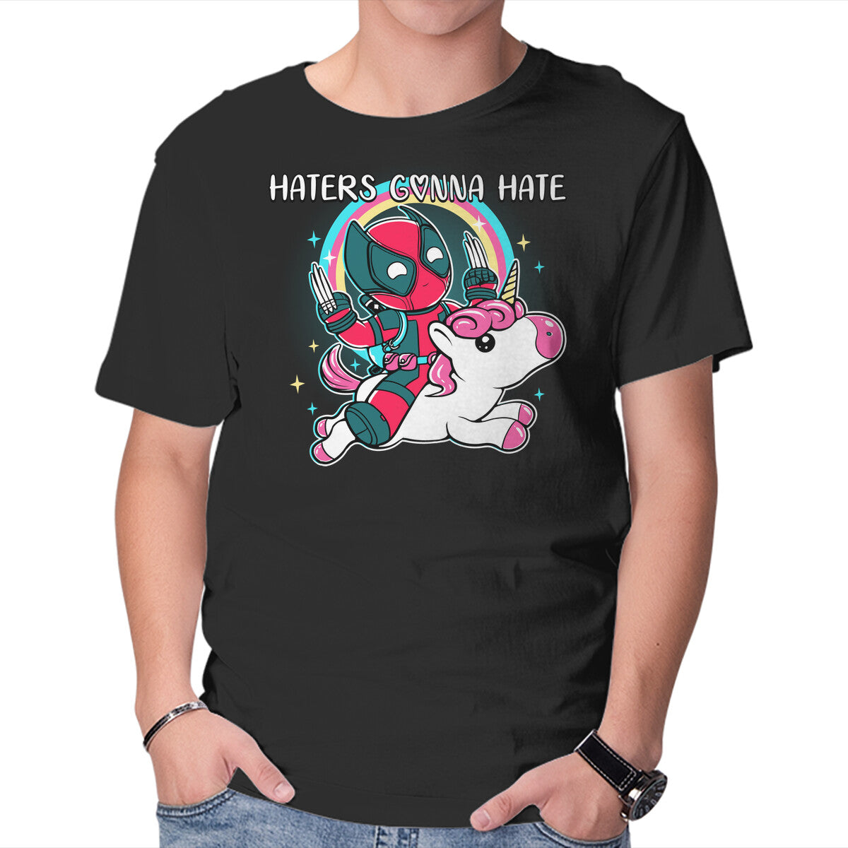 Haters Gonna Hate – Movie Graphic T-Shirt in black, product display