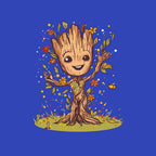 I Am Spring – Sci-Fi Graphic T-Shirt design artwork for royal blue graphic T-shirt
