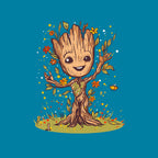 I Am Spring – Sci-Fi Graphic T-Shirt design artwork for turquoise graphic T-shirt