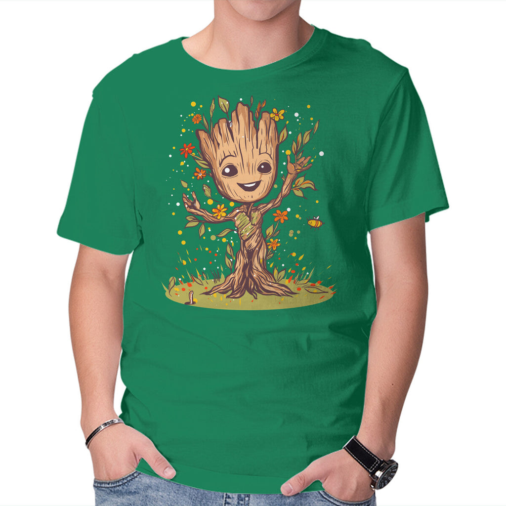 I Am Spring – Sci-Fi Graphic T-Shirt in green, product display