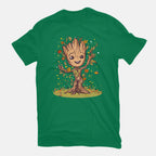I Am Spring – Sci-Fi Graphic T-Shirt in green, flat-lay product view