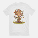 I Am Spring – Sci-Fi Graphic T-Shirt in white, flat-lay product view