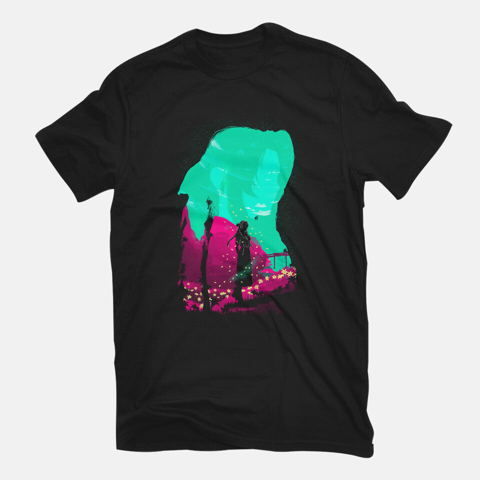 Ancient – Gaming Graphic T-Shirt in black, flat-lay product view