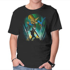 The Hero Of Time – Gaming Graphic T-Shirt in black, product display